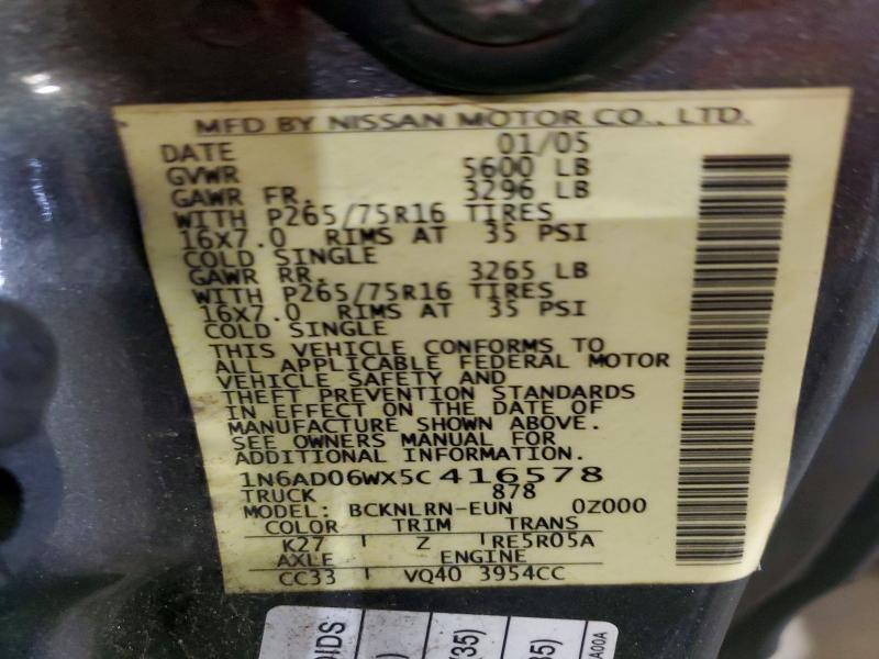 Aukcja sprzedaży 2005 Nissan Frontier, vin: 1N6AD06WX5C416578, numer aukcji: 53546966