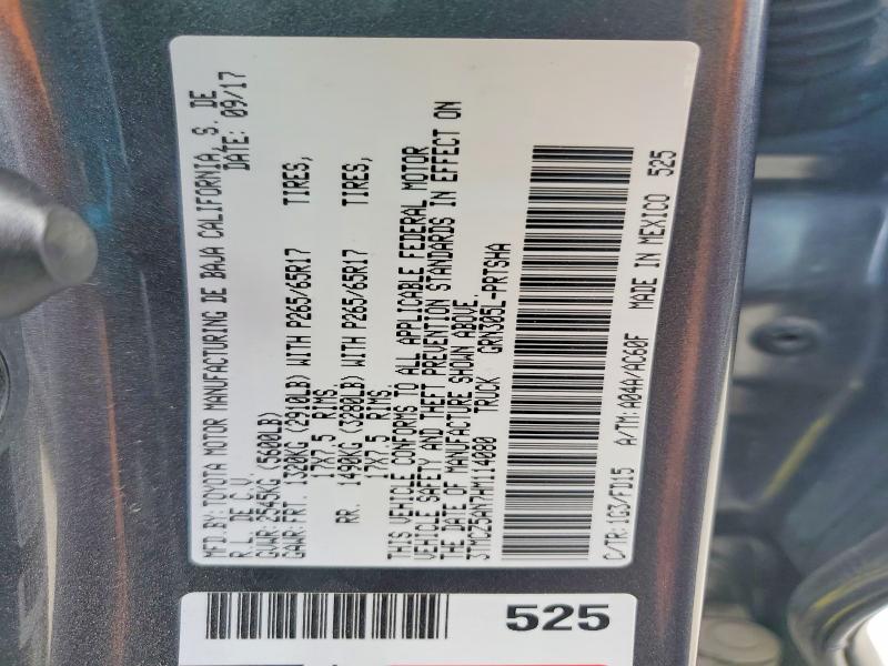 Продажа на аукционе авто 2017 Toyota Tacoma, vin: 3TMCZ5AN7HM114080, номер лота: 53385246