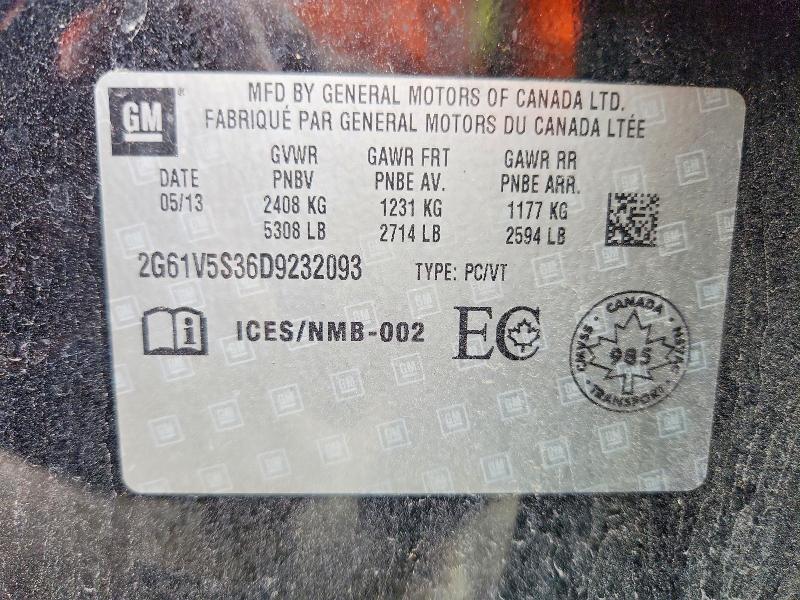 52373166 :رقم المزاد ، 2G61V5S36D9232093 vin ، 2013 Cadillac Xts مزاد بيع