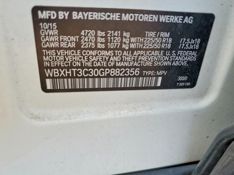 Продаж на аукціоні авто 2016 Bmw X1, vin: WBXHT3C30GP882356, номер лоту: 52338356