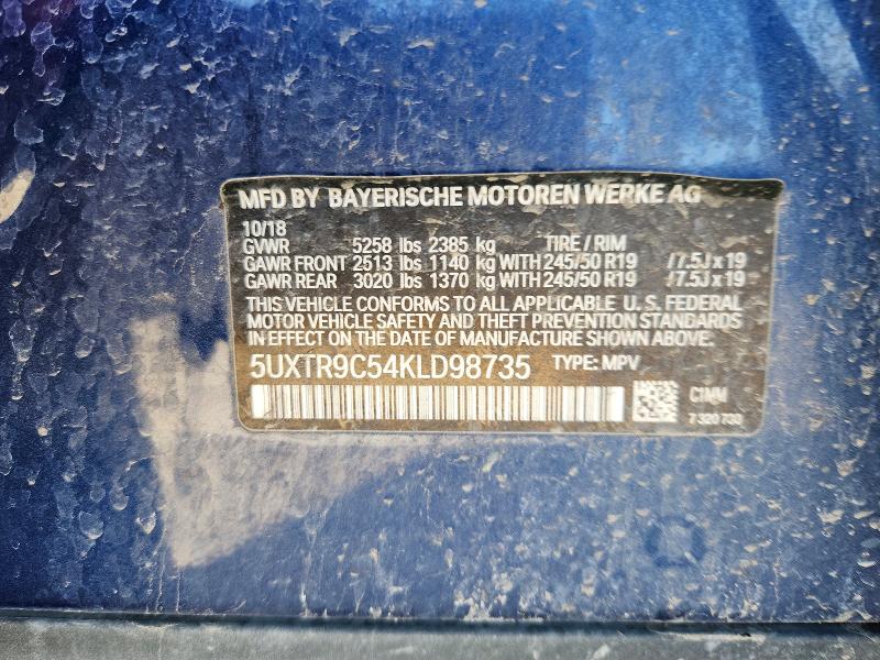 Продажа на аукционе авто 2019 Bmw X3, vin: 5UXTR9C54KLD98735, номер лота: 52531426