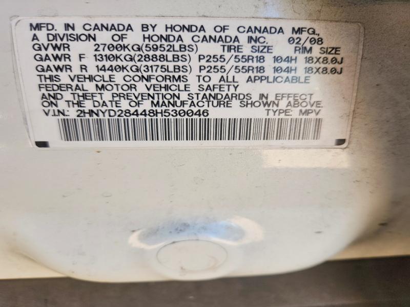 Продажа на аукционе авто 2008 Acura Mdx, vin: 2HNYD28448H530046, номер лота: 53584166