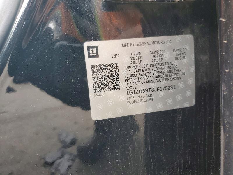 Aukcja sprzedaży 2018 Chevrolet Malibu, vin: 1G1ZD5ST8JF175281, numer aukcji: 54114136