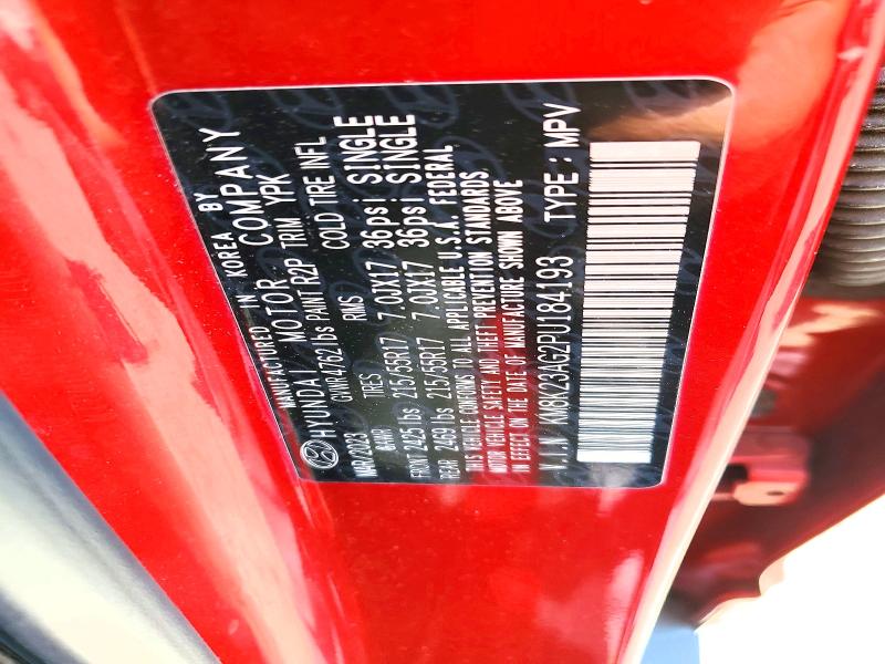54169356 :رقم المزاد ، KM8K23AG2PU184193 vin ، 2023 Hyundai Kona مزاد بيع