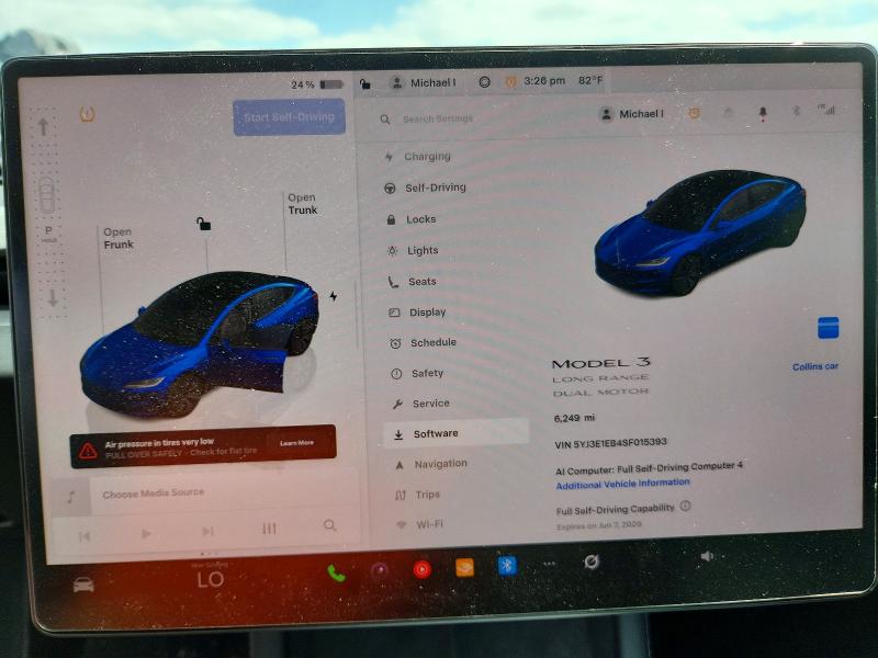Продаж на аукціоні авто 2025 Tesla Model 3, vin: 5YJ3E1EB4SF015393, номер лоту: 54001276