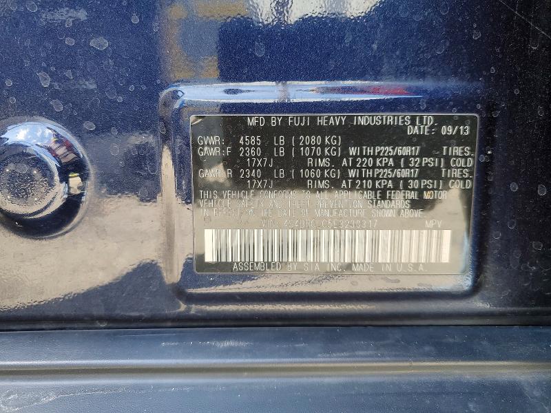 Aukcja sprzedaży 2014 Subaru Outback, vin: 4S4BRCLC5E3230317, numer aukcji: 53702816