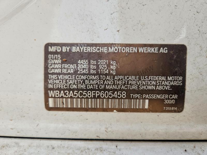 Продажа на аукционе авто 2015 Bmw 328, vin: WBA3A5C58FP605458, номер лота: 54761626