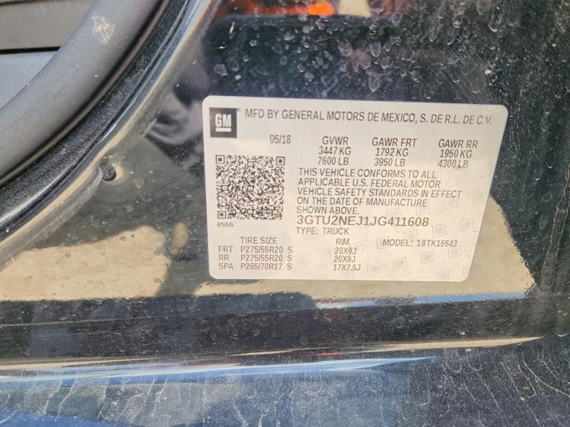 Aukcja sprzedaży 2018 Gmc Sierra, vin: 3GTU2NEJ1JG411608, numer aukcji: 53569386
