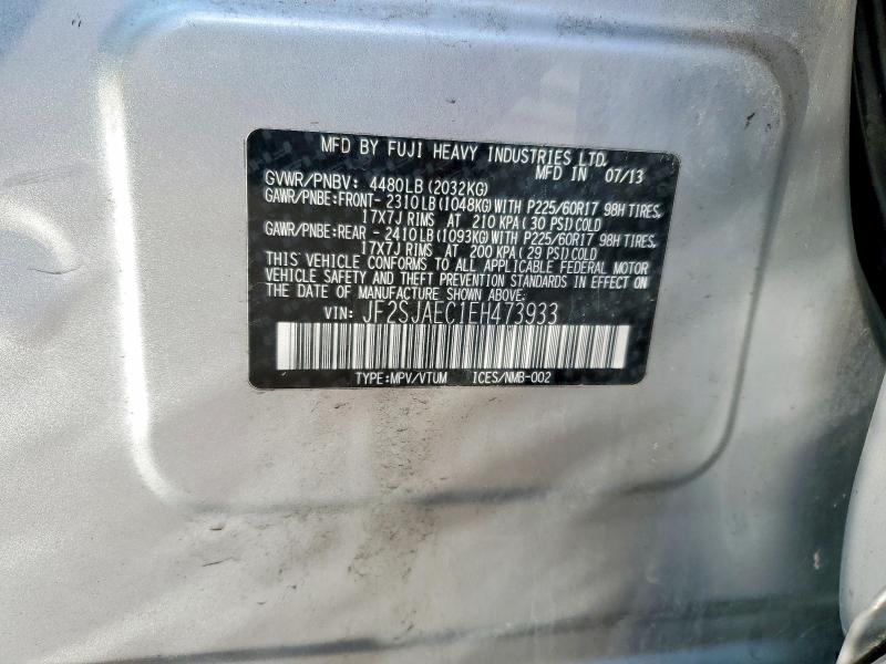 Aukcja sprzedaży 2014 Subaru Forester, vin: JF2SJAEC1EH473933, numer aukcji: 51647986