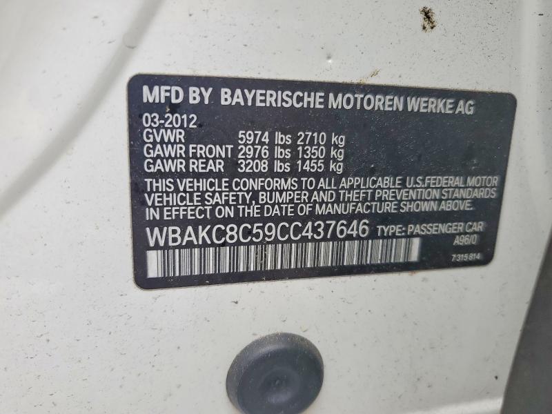 51302456 :رقم المزاد ، WBAKC8C59CC437646 vin ، 2012 Bmw 750 مزاد بيع