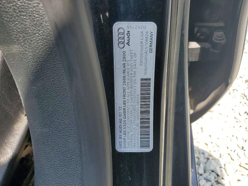 54652946 :رقم المزاد ، WAUYGAFC4CN108826 vin ، 2012 Audi A7 مزاد بيع