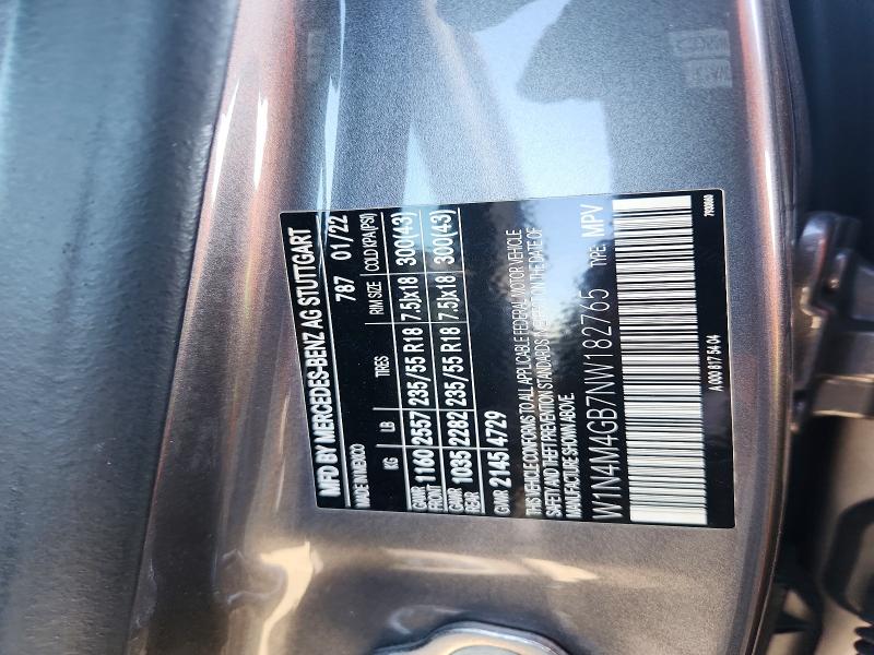 2022 Mercedes-benz Glb მანქანა იყიდება აუქციონზე, vin: W1N4M4GB7NW182765, აუქციონის ნომერი: 53836336