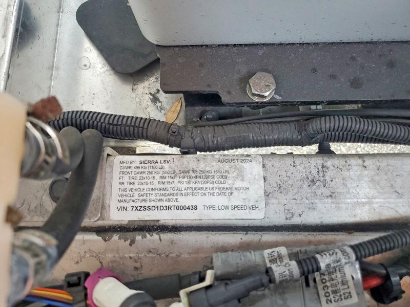 Aukcja sprzedaży 2024 Sierra Golf Cart, vin: 7XZSSD1D3RT000438, numer aukcji: 53594196