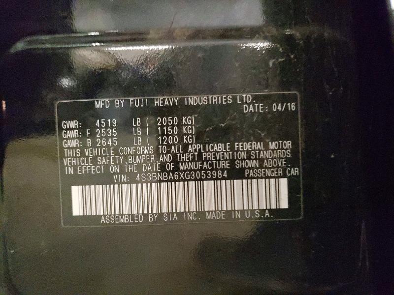 52715956 :رقم المزاد ، 4S3BNBA6XG3053984 vin ، 2016 Subaru Legacy مزاد بيع