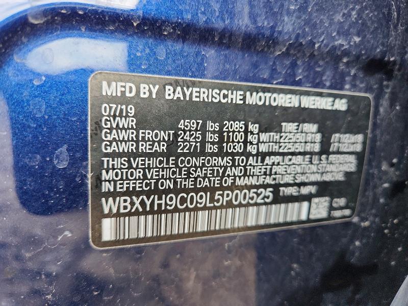 Aukcja sprzedaży 2020 Bmw X2, vin: WBXYH9C09L5P00525, numer aukcji: 52917316