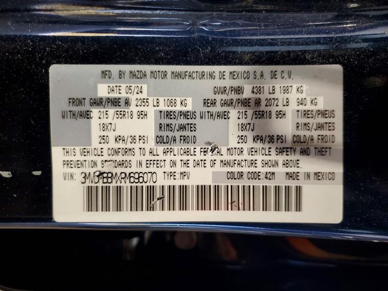 Продажа на аукционе авто 2024 Mazda Cx-30, vin: 3MVDMBBMXRM696070, номер лота: 53438546