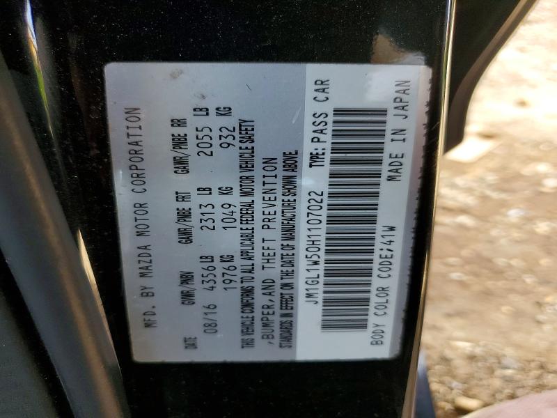 Aukcja sprzedaży 2017 Mazda 6, vin: JM1GL1W50H1107022, numer aukcji: 52661476