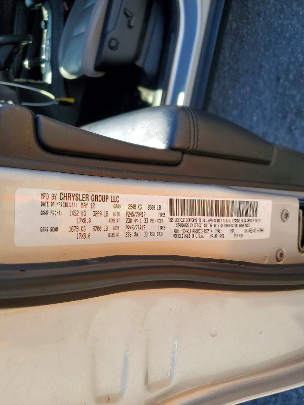 Aukcja sprzedaży 2012 Jeep Grand Cherokee, vin: 1C4RJFAG9CC349714, numer aukcji: 54090626