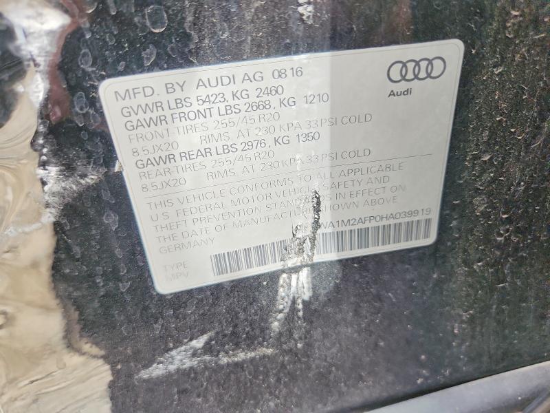 Продажа на аукционе авто 2017 Audi Q5, vin: WA1M2AFP0HA039919, номер лота: 53397356