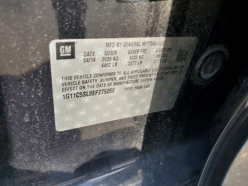 Продажа на аукционе авто 2014 Chevrolet Malibu, vin: 1G11C5SL8EF279260, номер лота: 54951556
