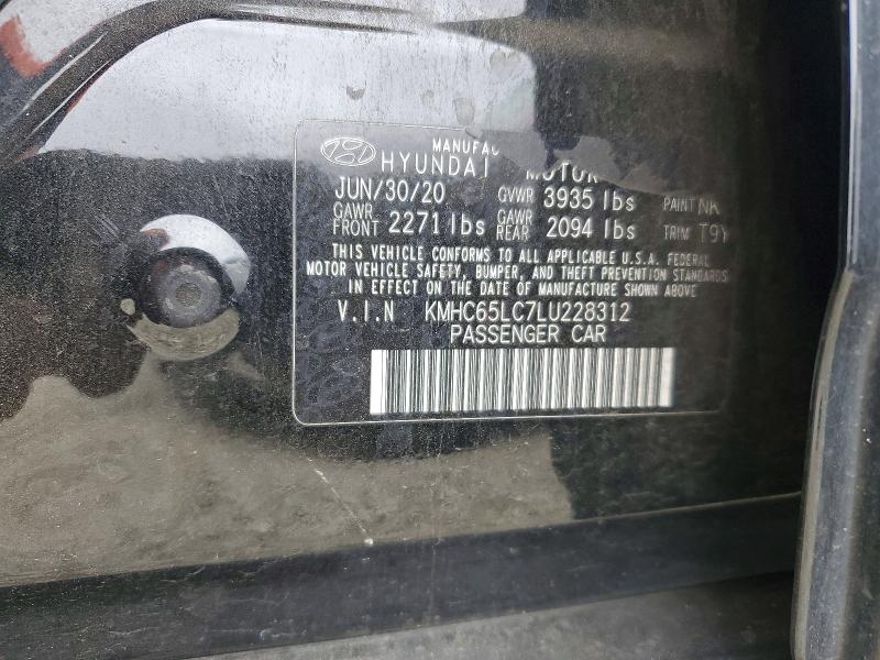 Продажа на аукционе авто 2020 Hyundai Ioniq, vin: KMHC65LC7LU228312, номер лота: 52401666