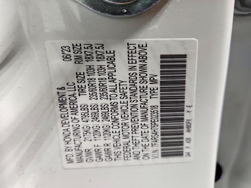 52766946 :رقم المزاد ، 7FARS4H76PE023518 vin ، 2023 Honda Cr-v مزاد بيع
