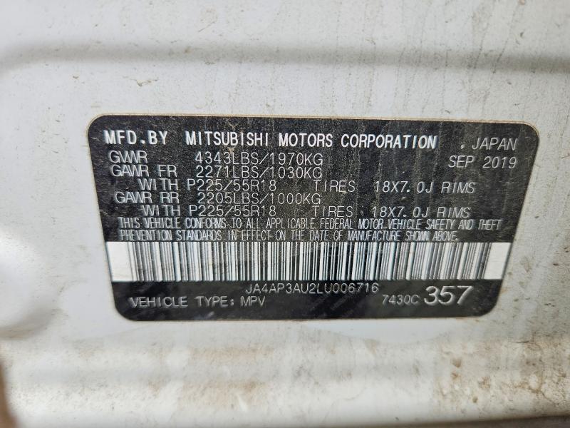 Продаж на аукціоні авто 2020 Mitsubishi Outlander Sport, vin: JA4AP3AU2LU006716, номер лоту: 53513396