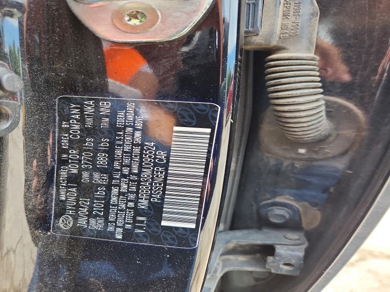 55127366 :رقم المزاد ، KMHRB8A38MU095524 vin ، 2021 Hyundai Venue مزاد بيع