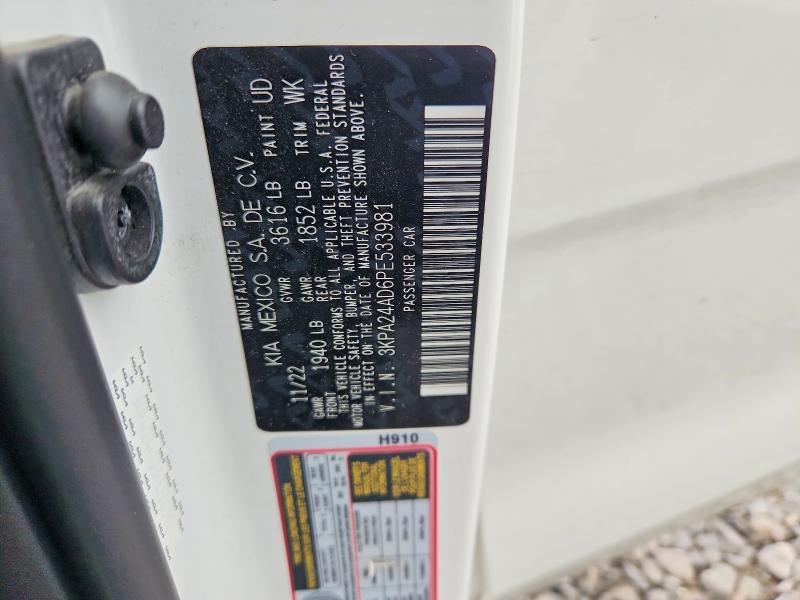 Продажа на аукционе авто 2023 Kia Rio, vin: 3KPA24AD6PE533981, номер лота: 54174006