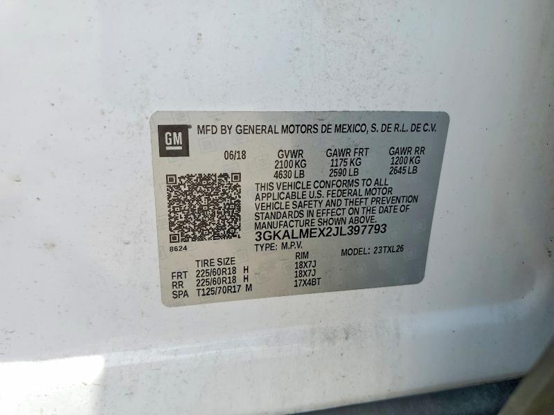 Продаж на аукціоні авто 2018 Gmc Terrain, vin: 3GKALMEX2JL397793, номер лоту: 54633906