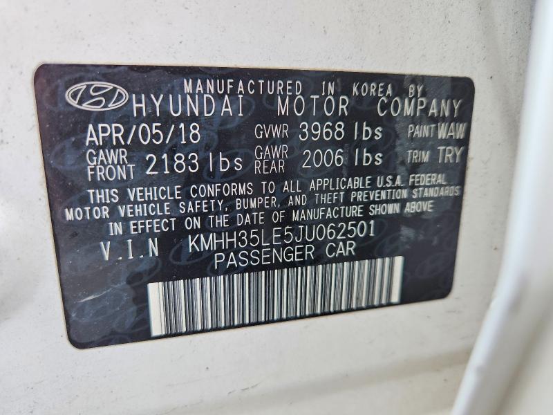 53088666 :رقم المزاد ، KMHH35LE5JU062501 vin ، 2018 Hyundai Elantra Gt مزاد بيع