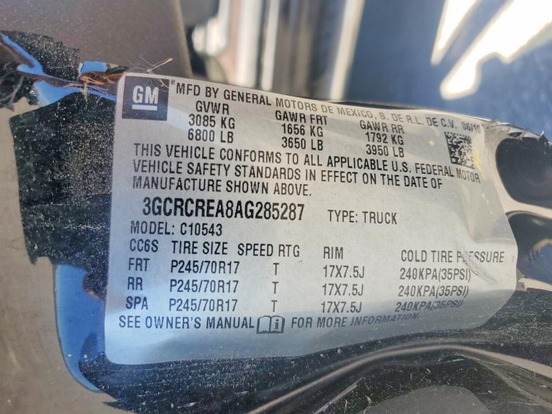 Продажа на аукционе авто 2010 Chevrolet Silverado, vin: 3GCRCREA8AG285287, номер лота: 53995946