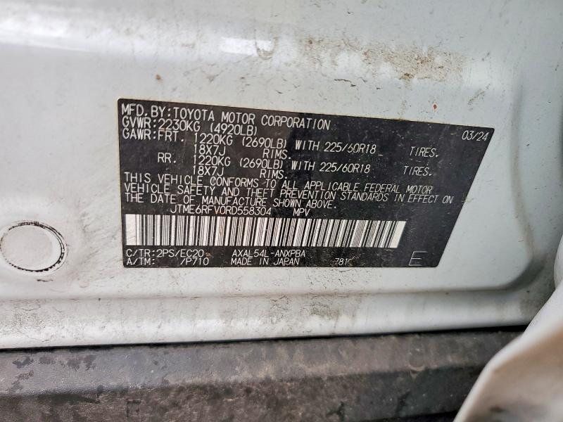 Aukcja sprzedaży 2024 Toyota Rav4, vin: JTME6RFV0RD558304, numer aukcji: 53833976
