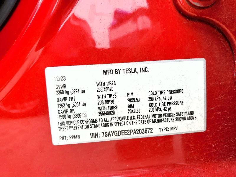 2023 Tesla Model Y მანქანა იყიდება აუქციონზე, vin: 7SAYGDEE2PA203672, აუქციონის ნომერი: 52563316