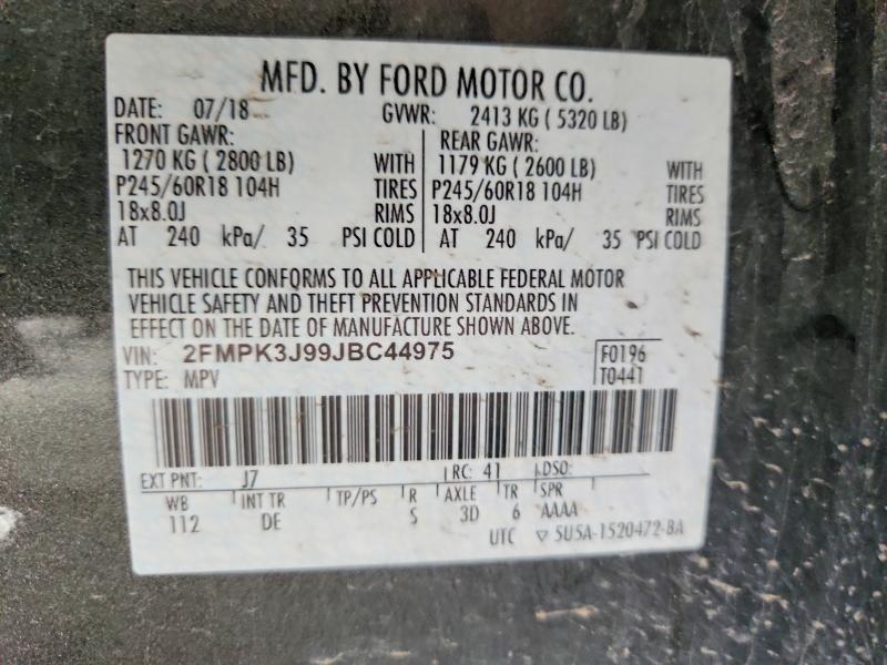 Продажа на аукционе авто 2018 Ford Edge, vin: 2FMPK3J99JBC44975, номер лота: 51894076