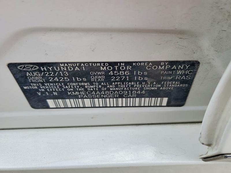 53573106 :رقم المزاد ، KMHEC4A48DA091844 vin ، 2013 Hyundai Sonata مزاد بيع