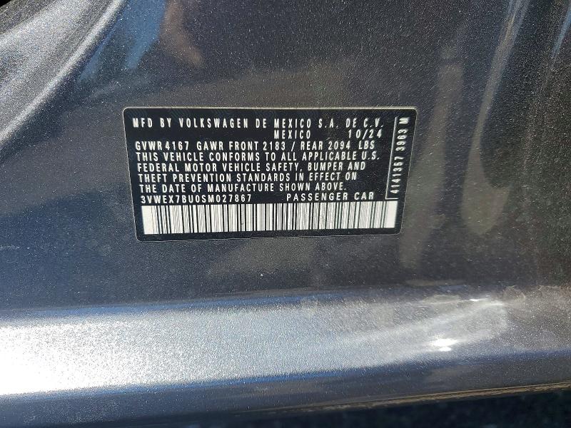 Продажа на аукционе авто 2025 Volkswagen Jetta, vin: 3VWEX7BU0SM027867, номер лота: 53106556