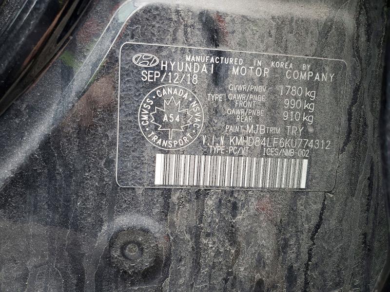 Aukcja sprzedaży 2019 Hyundai Elantra, vin: KMHD84LF6KU774312, numer aukcji: 49141186