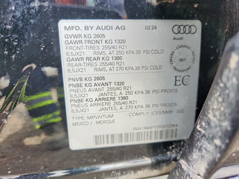 Продажа на аукционе авто 2024 Audi Sq5, vin: WA134AFY0R2072364, номер лота: 52524456