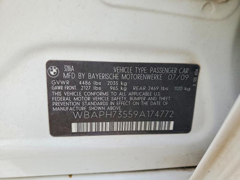Продажа на аукционе авто 2009 Bmw 328, vin: WBAPH73559A174772, номер лота: 51861486