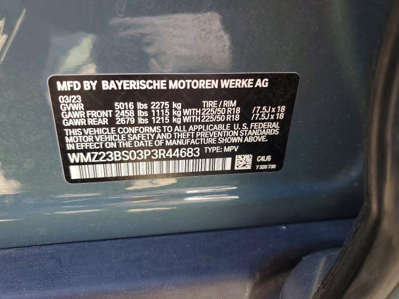 54109056 :رقم المزاد ، WMZ23BS03P3R44683 vin ، 2023 Mini Cooper مزاد بيع