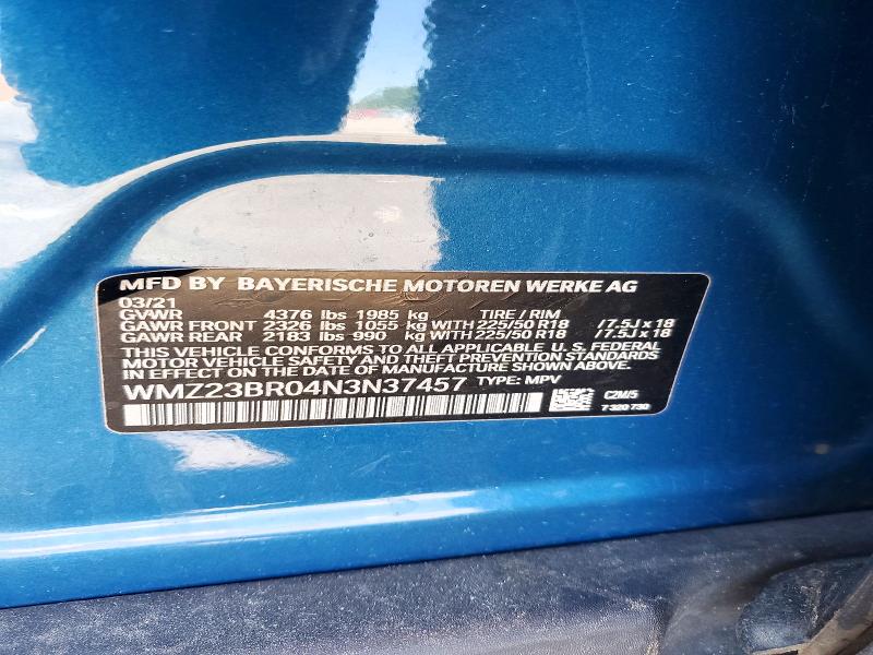 Aukcja sprzedaży 2022 Mini Cooper, vin: WMZ23BR04N3N37457, numer aukcji: 53745216