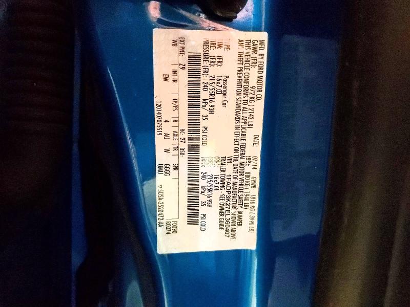Aukcja sprzedaży 2014 Ford Focus, vin: 1FADP3K27EL360407, numer aukcji: 51968486