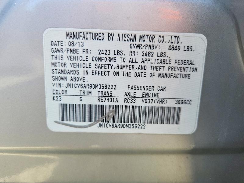 Продаж на аукціоні авто 2013 Infiniti G37 Sedan, vin: JN1CV6AR9DM356222, номер лоту: 52559896