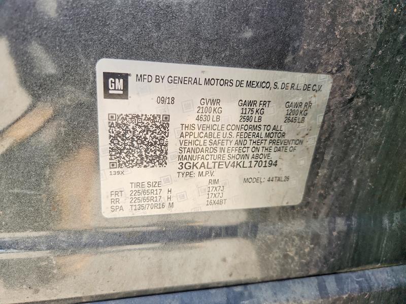 Aukcja sprzedaży 2019 Gmc Terrain, vin: 3GKALTEV4KL170194, numer aukcji: 53831126