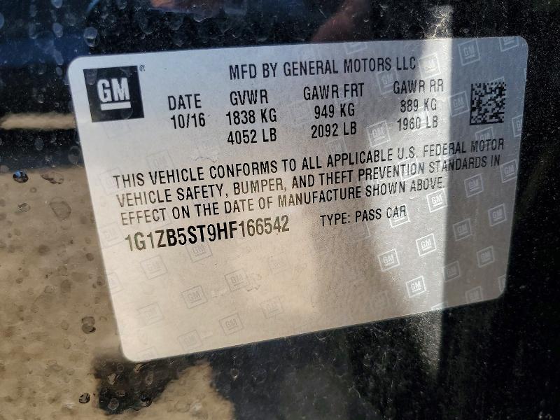 Aukcja sprzedaży 2017 Chevrolet Malibu, vin: 1G1ZB5ST9HF166542, numer aukcji: 55149486