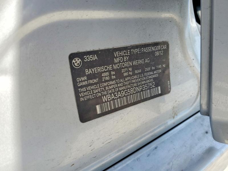 Продажа на аукционе авто 2013 Bmw 335, vin: WBA3A9G58DNP35752, номер лота: 53672966