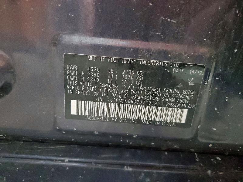 Продаж на аукціоні авто 2013 Subaru Legacy, vin: 4S3BMDK66D2021919, номер лоту: 54279126