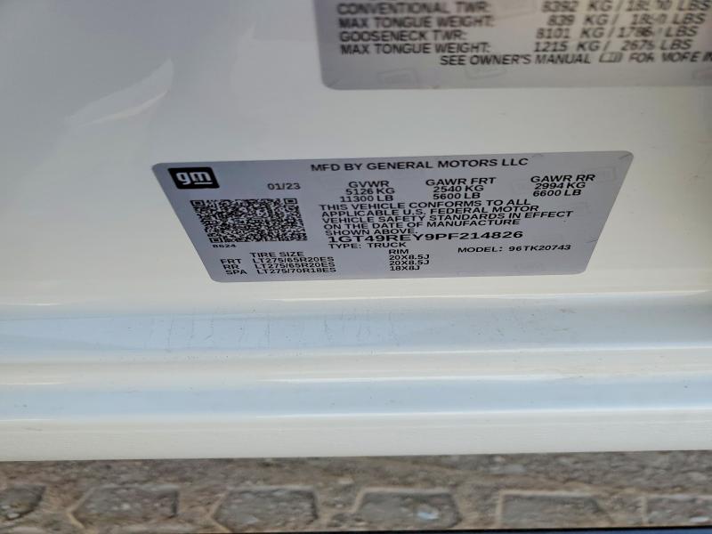 Продаж на аукціоні авто 2023 Gmc Sierra, vin: 1GT49REY9PF214826, номер лоту: 51341436