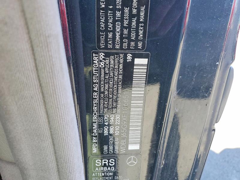 Продаж на аукціоні авто 1999 Mercedes-benz Clk, vin: WDBLJ65G9XF106651, номер лоту: 53288046